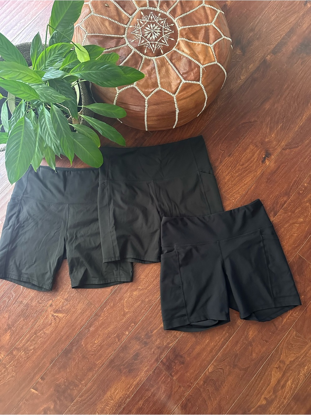 Three Pairs of Black Bike Shorts from DSG and Old Navy